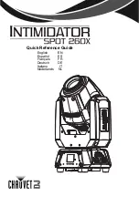 Chauvet DJ Intimidator Spot 260X Quick Reference Manual preview