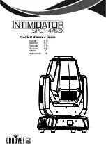 Chauvet DJ Intimidator Spot 475ZX Quick Reference Manual preview
