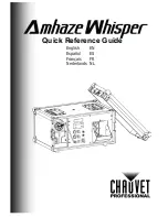 Chauvet Professional Amhaze Whisper Quick Reference Manual предпросмотр