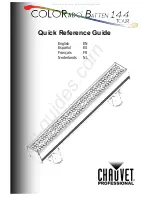 Preview for 1 page of Chauvet Professional COLORado Batten 144 Tour Quick Reference Manual