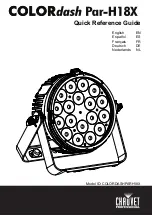 Preview for 1 page of Chauvet Professional COLORdash Par-H18X Quick Reference Manual