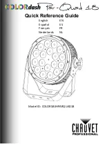 Chauvet Professional COLORdash Par-Quad 18 Quick Reference Manual preview