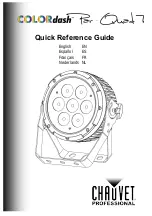 Chauvet Professional COLORdash Par-Quad 7 Quick Reference Manual preview