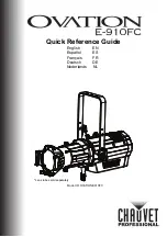 Предварительный просмотр 1 страницы Chauvet Professional OVATION E-910FC Quick Reference Manual