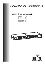 Chauvet Professional RDMX Splitter 8 Quick Reference Manual preview