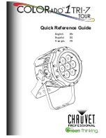 Предварительный просмотр 1 страницы Chauvet 1 TRI-7 TOUR Quick Reference Manual