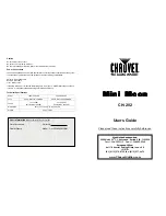 Chauvet CH-202 User Manual предпросмотр