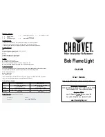 Chauvet CH-BOB User Manual preview