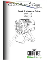 Preview for 1 page of Chauvet Colorado 1-Quad Tour Quick Reference Manual