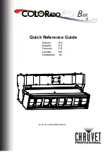 Preview for 1 page of Chauvet COLORado PXL Bar 8 Quick Reference Manual