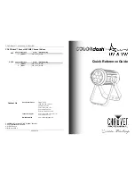 Chauvet COLORdash Accent UV Quick Reference Manual предпросмотр