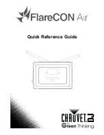 Предварительный просмотр 1 страницы Chauvet FlareCON Air Quick Reference Manual