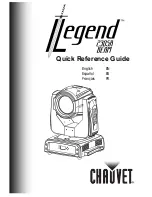 Предварительный просмотр 1 страницы Chauvet Legend 230SR Beam Quick Reference Manual