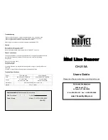 Chauvet Mini Line Dancer CH-215A User Manual preview