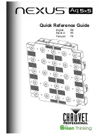 Preview for 1 page of Chauvet Nexus Aq 5x5 Quick Reference Manual