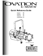 Предварительный просмотр 1 страницы Chauvet OVATION E-190WW Quick Reference Manual