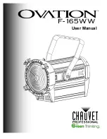 Preview for 1 page of Chauvet Ovation F-165WW User Manual