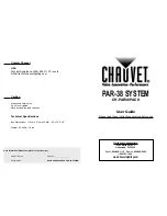 Предварительный просмотр 1 страницы Chauvet PAR-38 SYSTEM User Manual