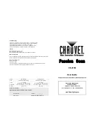 Preview for 1 page of Chauvet Passio Scan User Manual