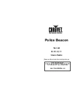 Предварительный просмотр 1 страницы Chauvet POLICE BEACON YA-145 User Manual