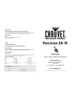 Chauvet Precision ZX-15 User Manual предпросмотр