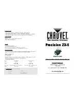 Chauvet Precision ZX-5 User Manual предпросмотр