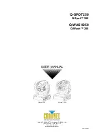 Preview for 1 page of Chauvet Q-Wash 250 User Manual