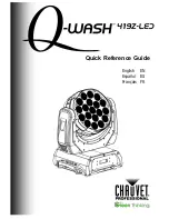 Chauvet Q-Wash 419Z-LED Quick Reference Manual предпросмотр