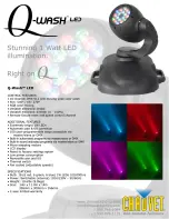 Предварительный просмотр 1 страницы Chauvet Q-Wash LED Specifications