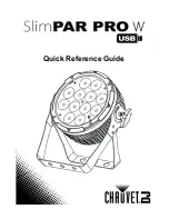 Chauvet SlimPAR Pro W USB Quick Reference Manual предпросмотр