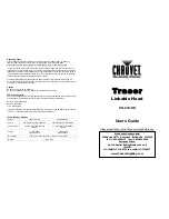 Chauvet Tracer CH-210-SH User Manual предпросмотр