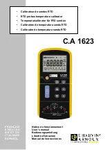 Chauvin Arnoux C.A 1623 User Manual предпросмотр