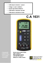 Chauvin Arnoux C.A 1631 User Manual preview