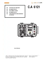 Chauvin Arnoux C.A 6121 User Manual предпросмотр