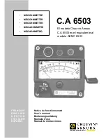 Chauvin Arnoux C.A 6503 User Manual предпросмотр