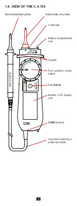 Предварительный просмотр 6 страницы Chauvin Arnoux C.A 755 User Manual