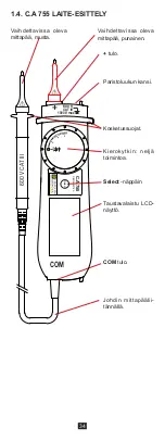 Предварительный просмотр 34 страницы Chauvin Arnoux C.A 755 User Manual