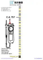 Предварительный просмотр 1 страницы Chauvin Arnoux C.A 757 User Manual