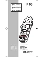 Chauvin Arnoux F 03 User Manual preview