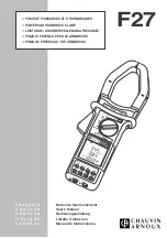 Предварительный просмотр 1 страницы Chauvin Arnoux F27 User Manual