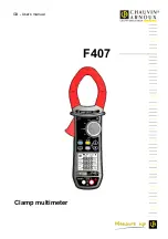 Chauvin Arnoux F407 User Manual preview