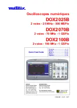 Chauvin Arnoux Metrix DOX2025B Quick Start Manual предпросмотр