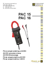 Preview for 1 page of Chauvin Arnoux PAC 25 User Manual