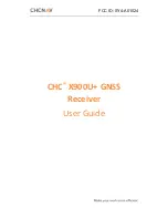 CHCNAV CHC X900U+ GNSS User Manual preview