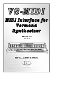 CHD VS-MIDI Installation Manual предпросмотр