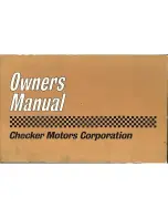 Checker 1962 Models Owner'S Manual preview