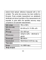 Preview for 20 page of Checkme O2 Oxiband User Manual