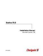 Checkpoint Evolve F10 Installation Manual preview