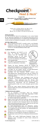 Предварительный просмотр 10 страницы Checkpoint Head & Neck 9394 Instructions For Use Manual