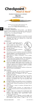 Предварительный просмотр 22 страницы Checkpoint Head & Neck 9394 Instructions For Use Manual